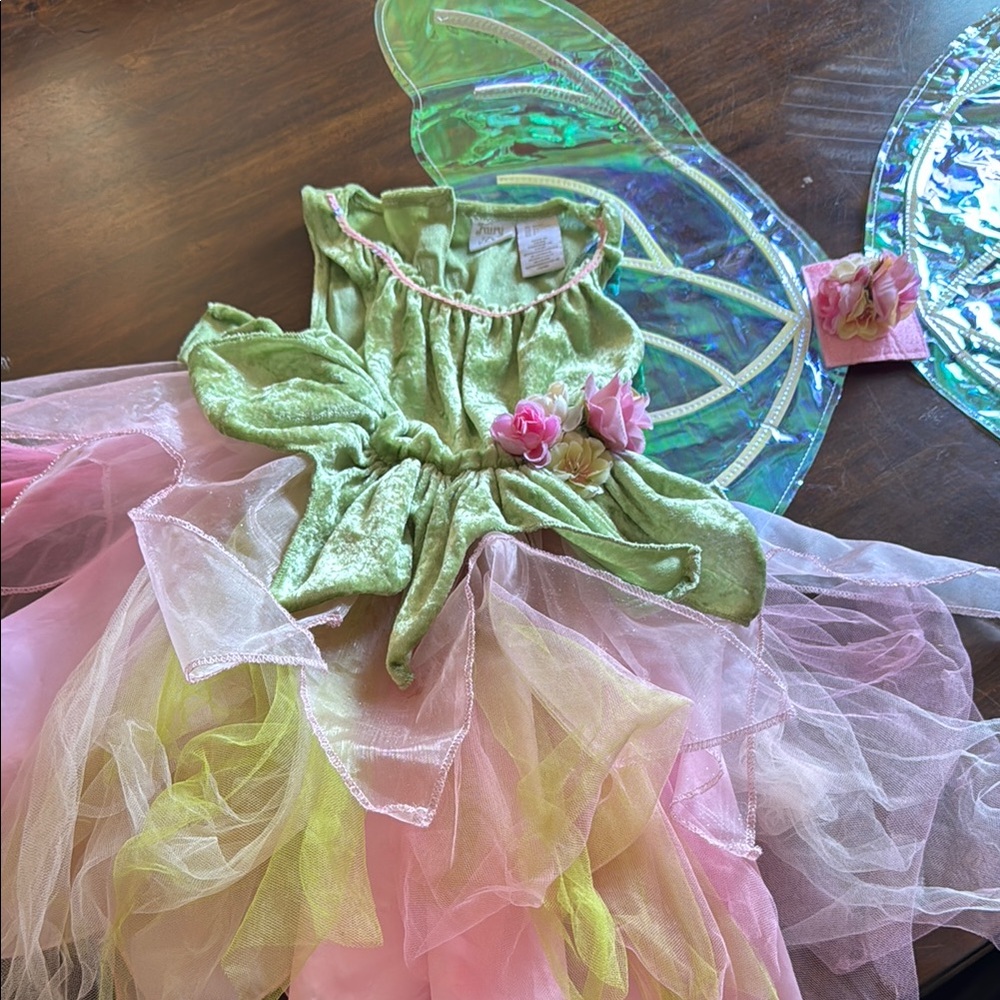Ethereal Green and Pink Halloween Fairy Costume